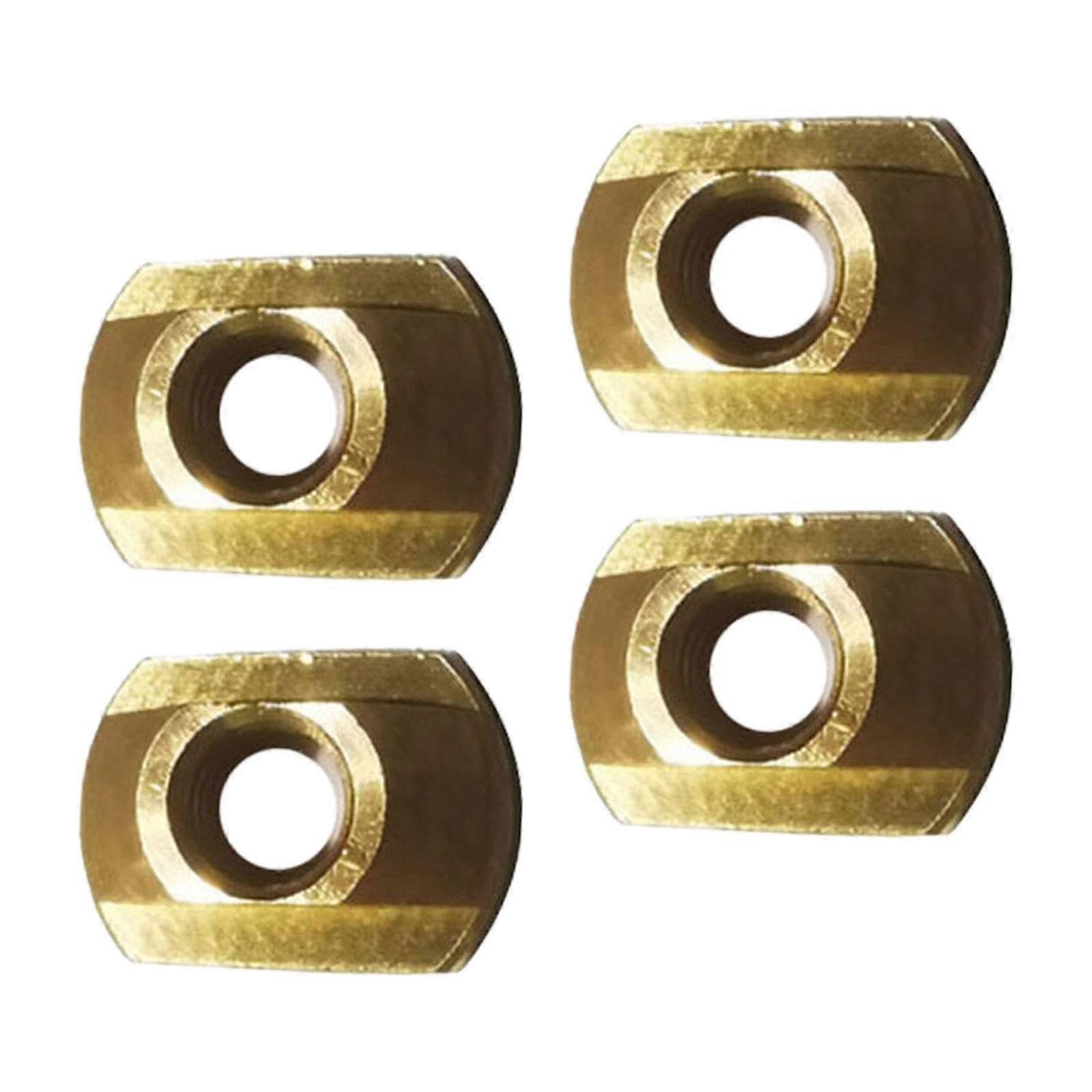 M8 Hydrofoil Mounting T-Nuts - 4 Pieces Brass Threaded Slider Nuts for Outdoor Hydrofoil Applications