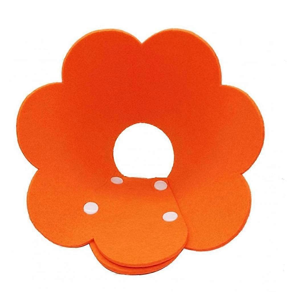 Cat Cone Soft Recovery Collar for Cats, Adjustable Protective Alternative, Orange, Size Small