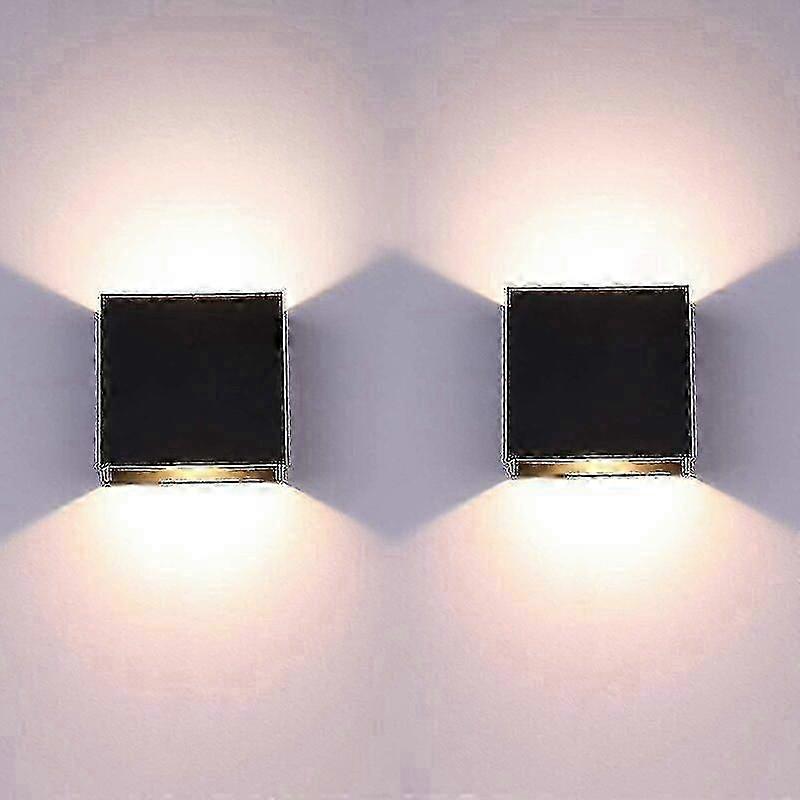 Two-piece square aluminum LED wall lights, low power consumption and uniform illumination, suitable for multiple places