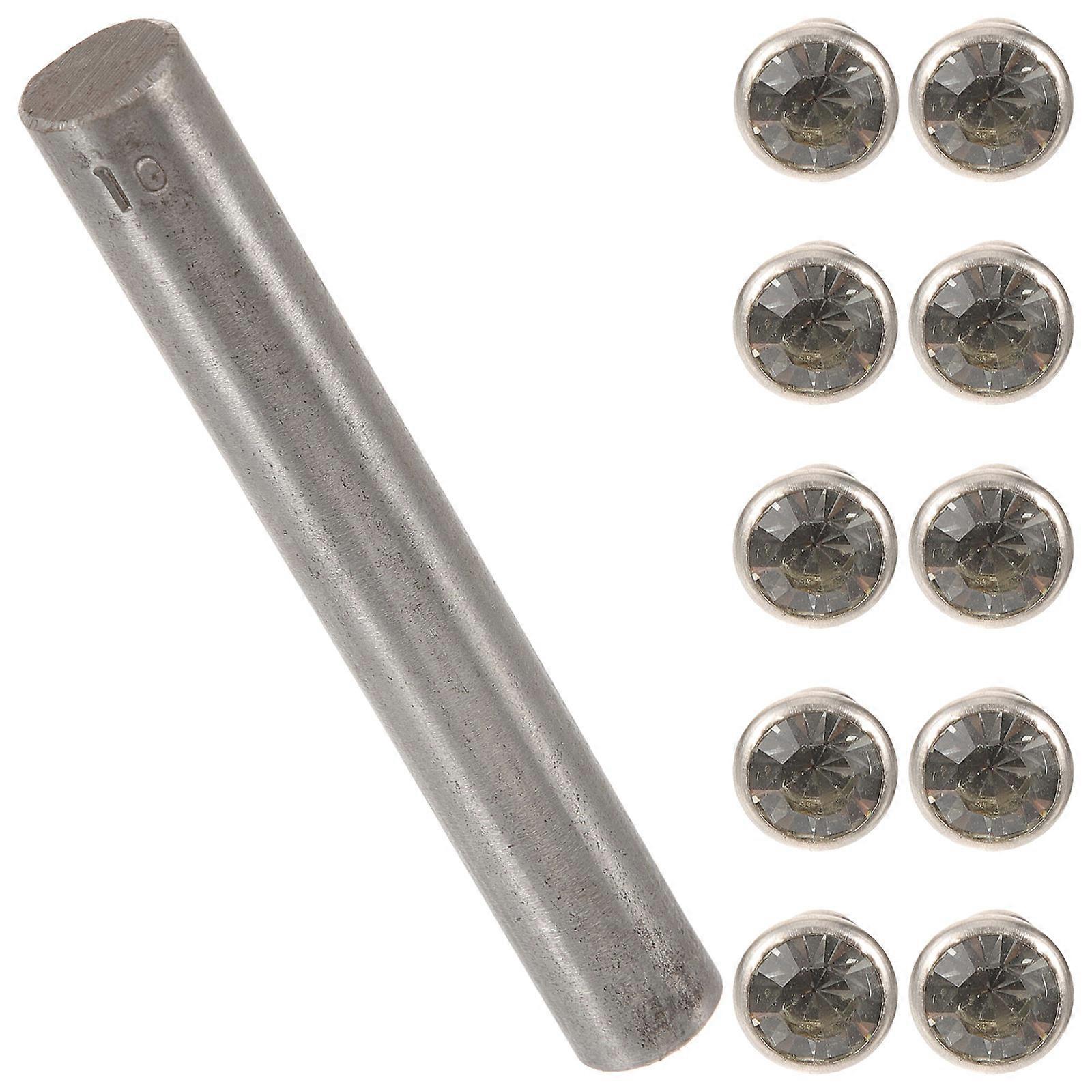 Professional Rivet Setting Tool for DIY Craft and Decor Silver Iron Sturdy Spike Setter Lightweight Efficient