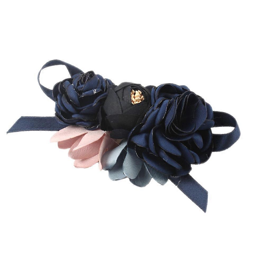 Accesorii de păr pentru fete Design de flori 3D Aspect elegant Albastru închis Potrivit pentru diverse ocazii 1Set