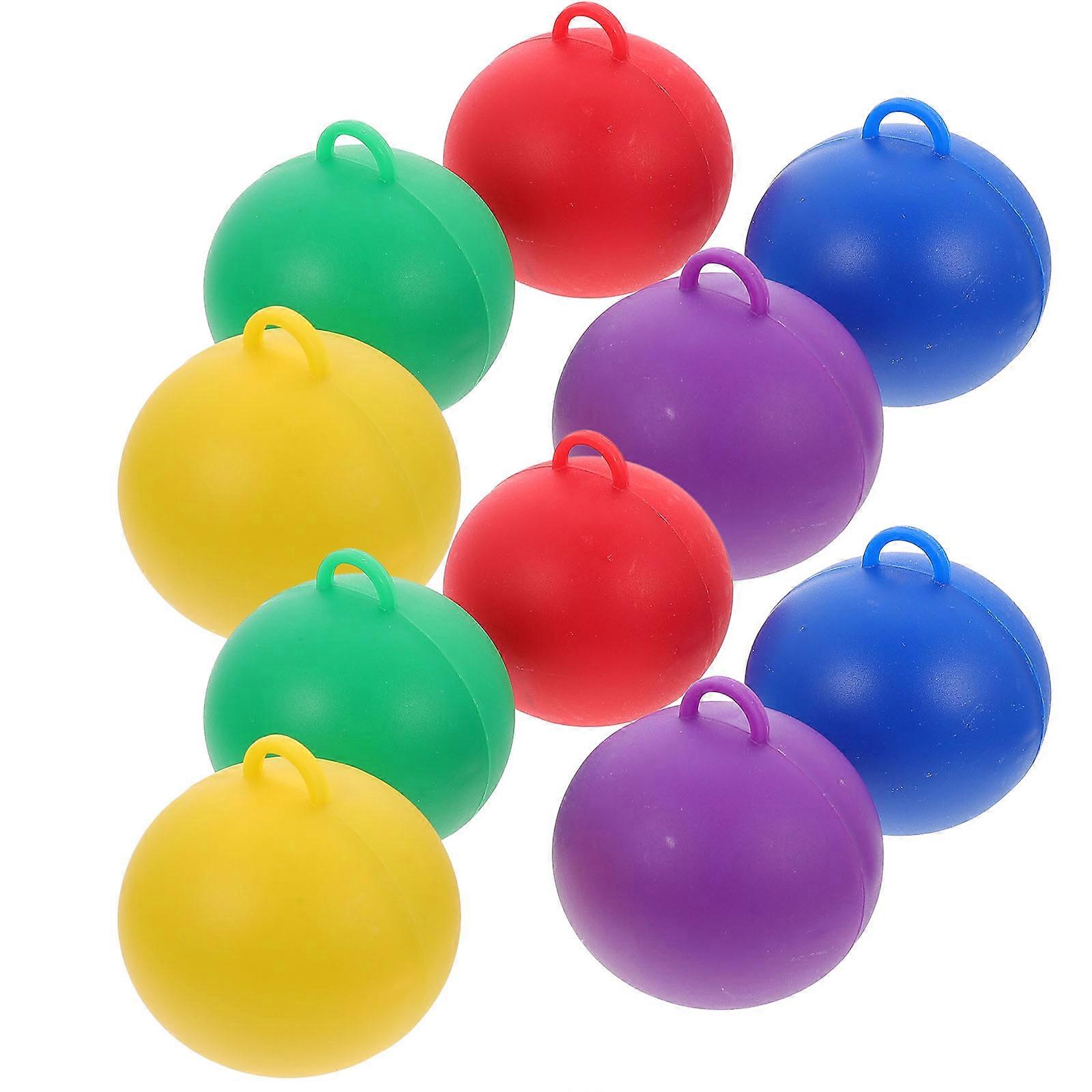10pcs Reusable Plastic Balloon Weights, Colorful Helium Balloon Weight Pendants for Party & Home Decor, with Ribbon Tie for Easy Control