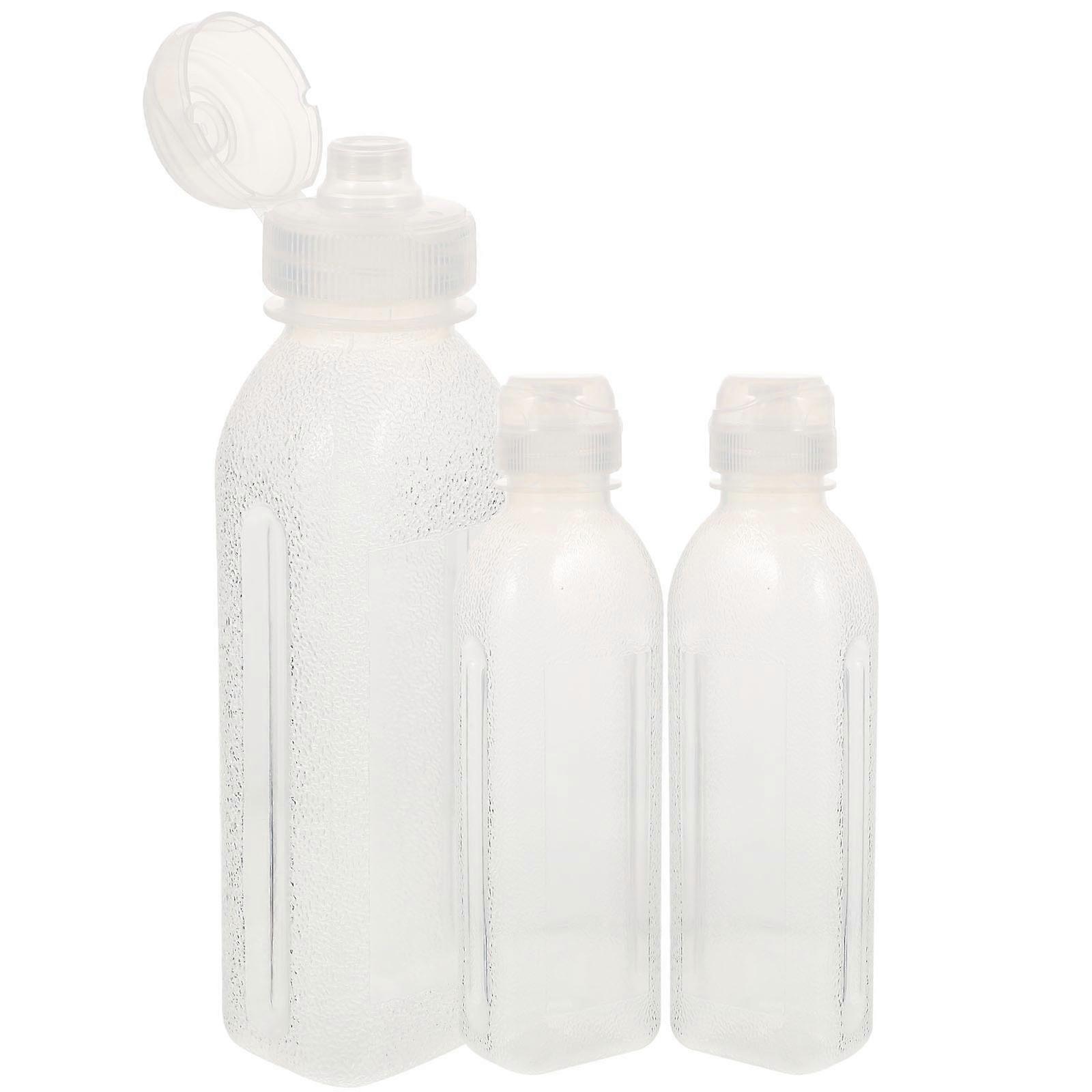 Squeeze Sauce Bottles 3Pcs Reusable Kitchen Essential Transparent 19X5.5X5.5CM Easy Cleaning Outdoor Activities
