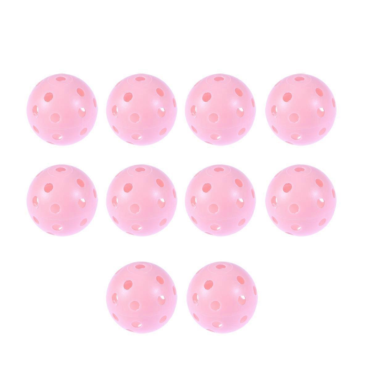 Perforated Sports Balls For Children Athletes 10Pack Hollow Pink Practice Training