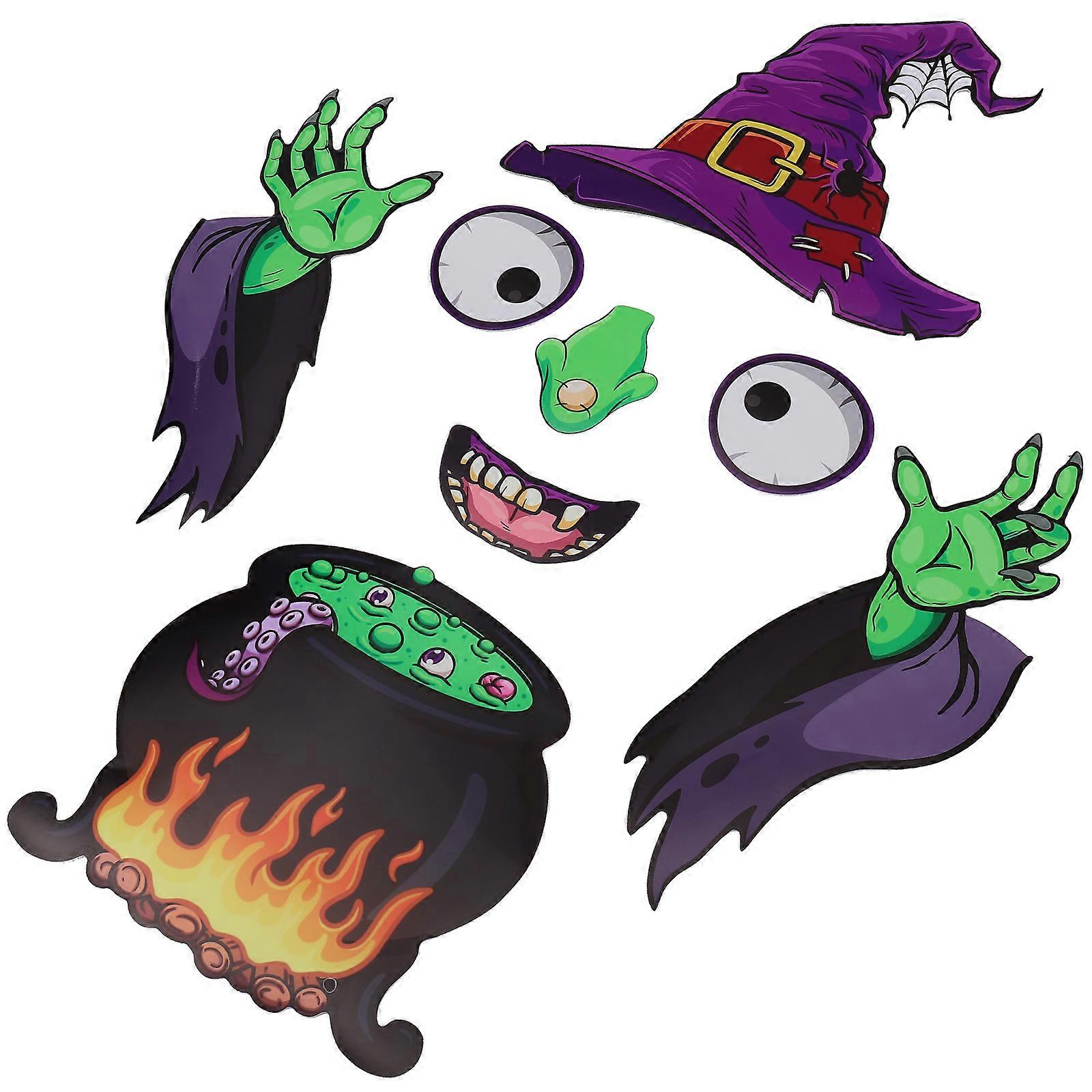 Multi Color Trunk Or Treat Car Decorations Featuring Witch Design For Halloween Parties And Family Gatherings 1 Set