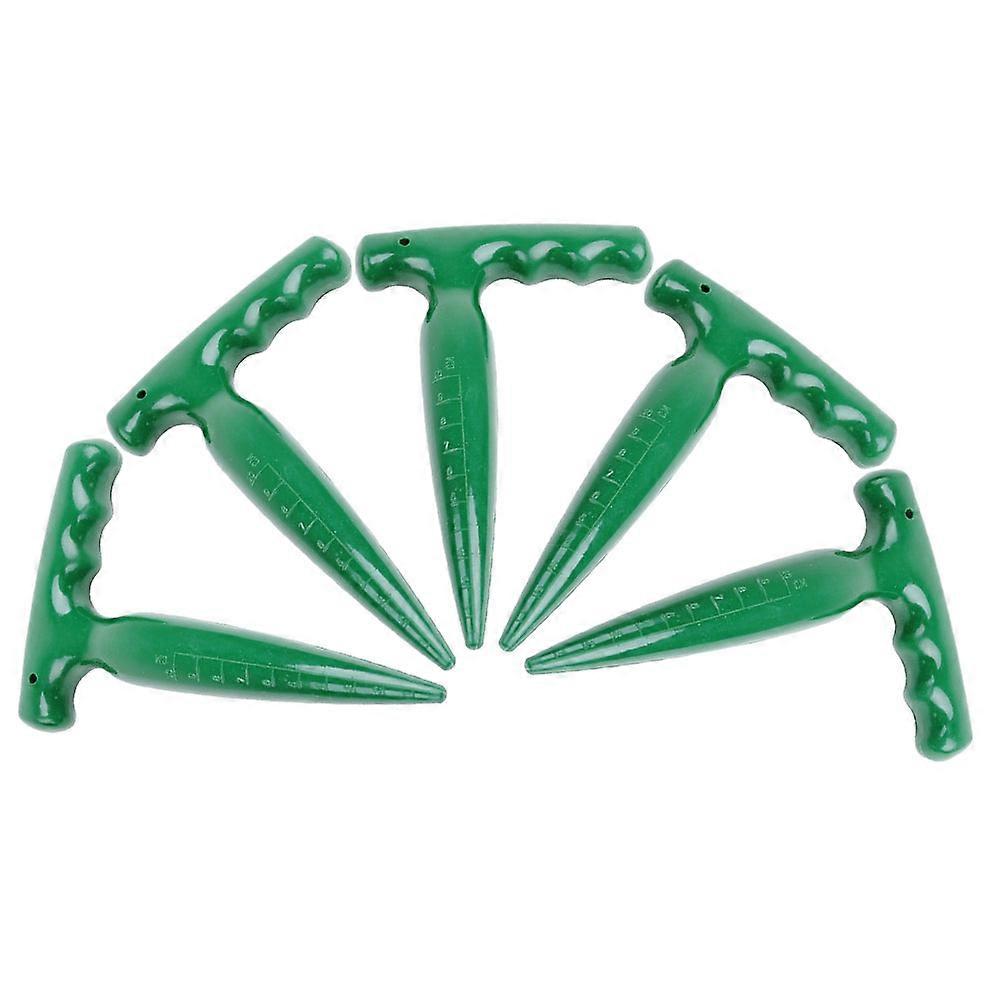 Ferramenta de jardinagem para plantar e soltar solo com cabo ergonômico plástico verde 7,5 polegadas