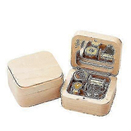 エリーゼのための手作りのミニチュアウォールナットウッドオルゴール