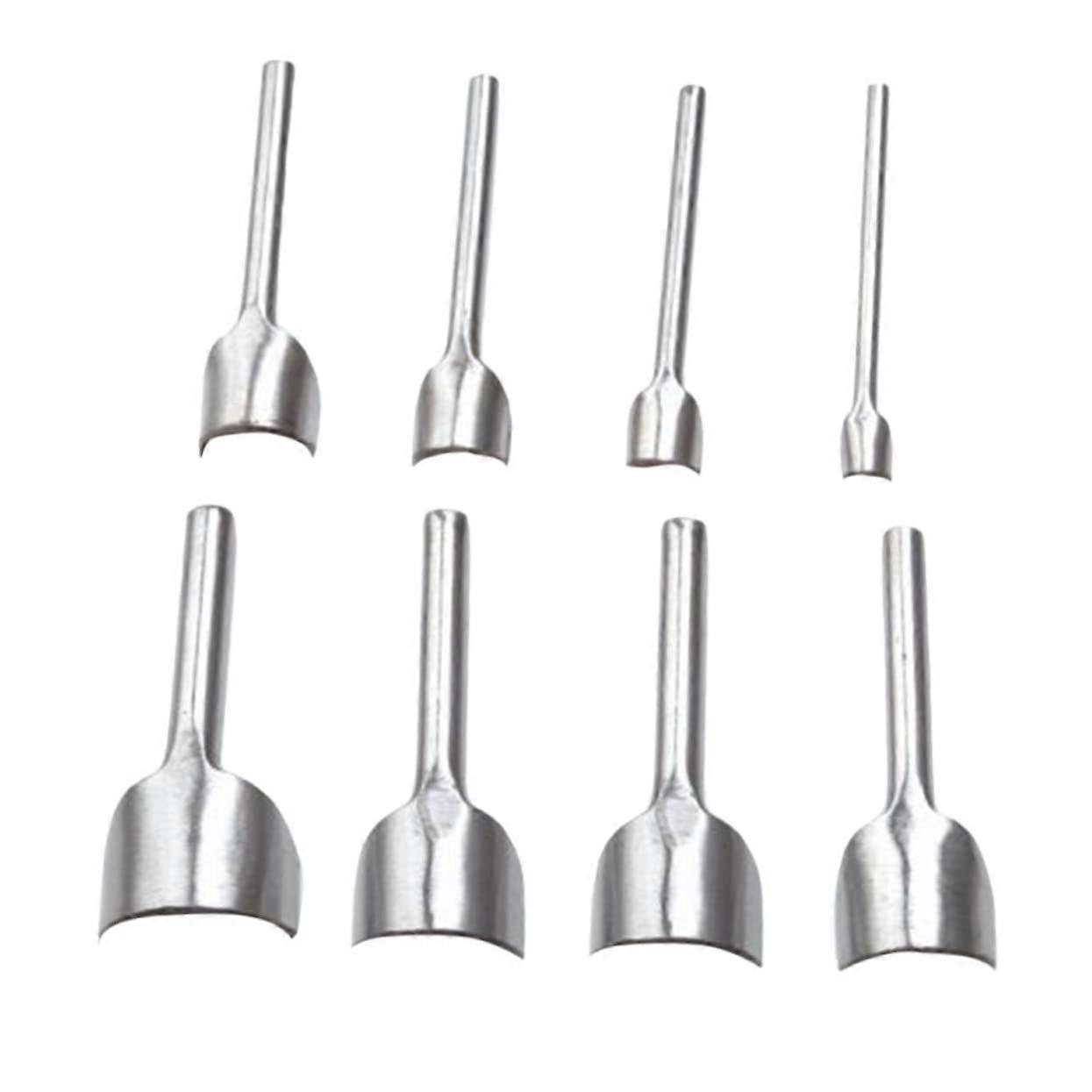 8 Stück Halbrunde Leder Stanzwerkzeuge Set für DIY Nähprojekte, Teppich, Canvas, Polster und Lederreparatur Zubehör