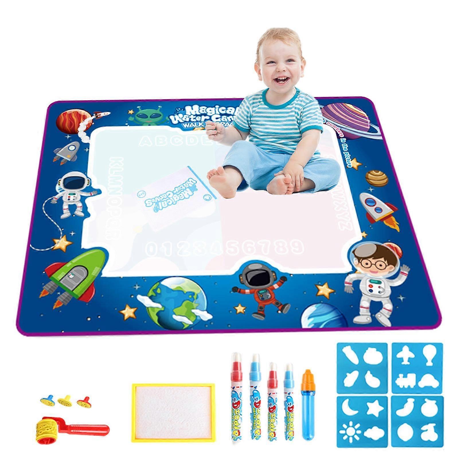 Matte, Water Drawing Mat  Painting Mat for Art, Writing, Learning Toy for Doodles, Art Mat for Painting, Reusable Interstellar Space