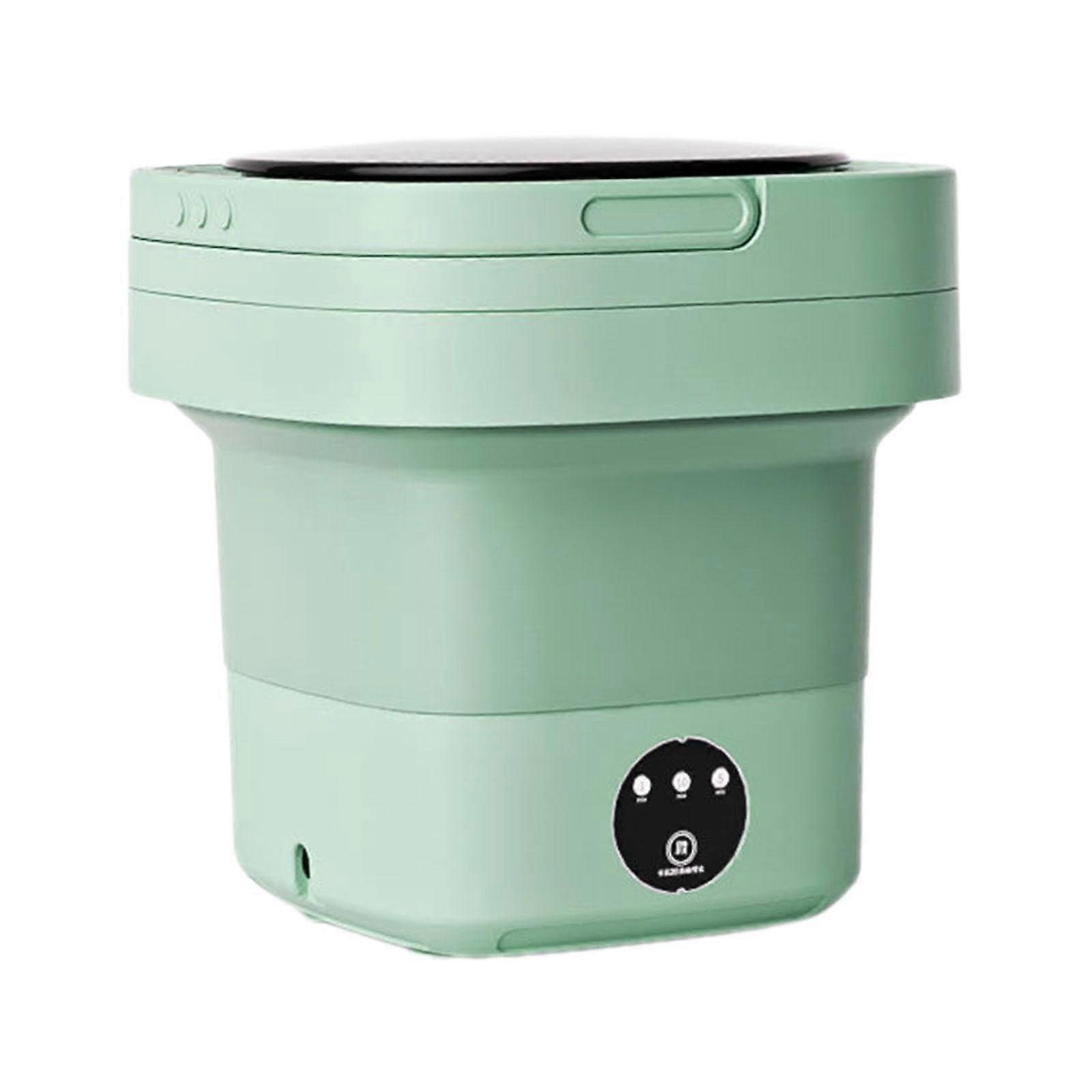 Mini Washing Machine, Portable Compact Washer for Travel, Home Use, Small Load Capacity, Green Color