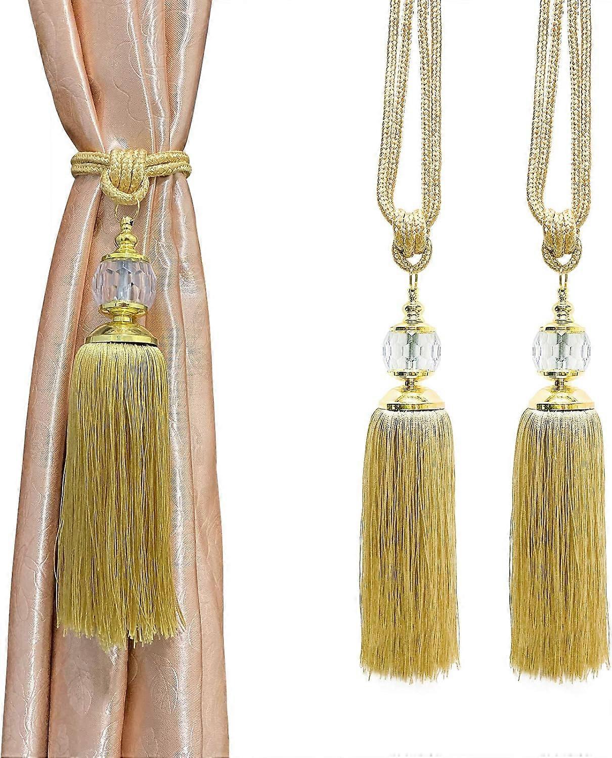 2pc Curtain Tieback Tassel Crystal Curtain Holdbacks Tie Back