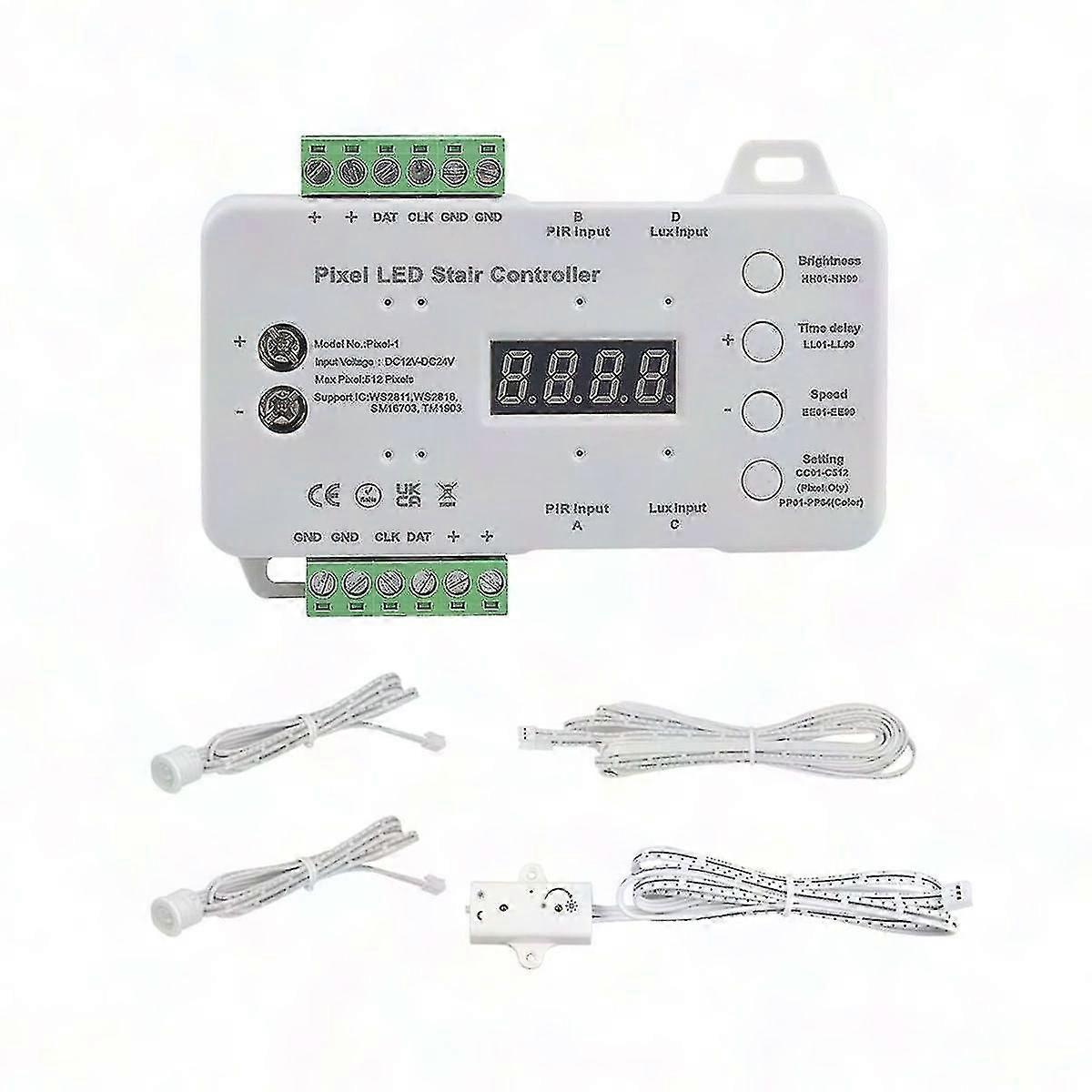 Bewegungssensor RGB LED Treppenlichter Controller mit Tageslichtsensor