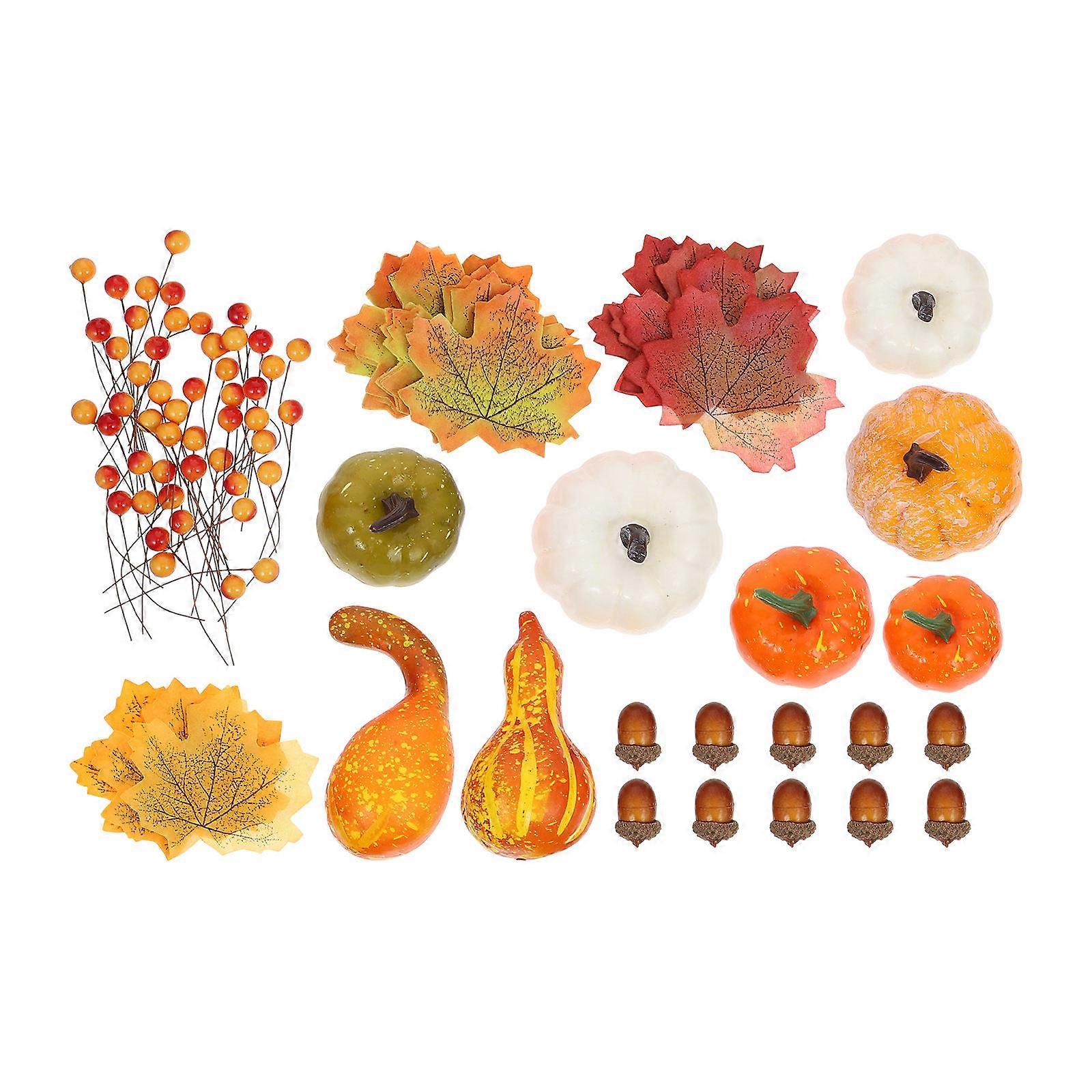 Artificial Pumpkin Decorations Indoor Outdoor Simulation Models Multi Foam Decoration 120Pcs
