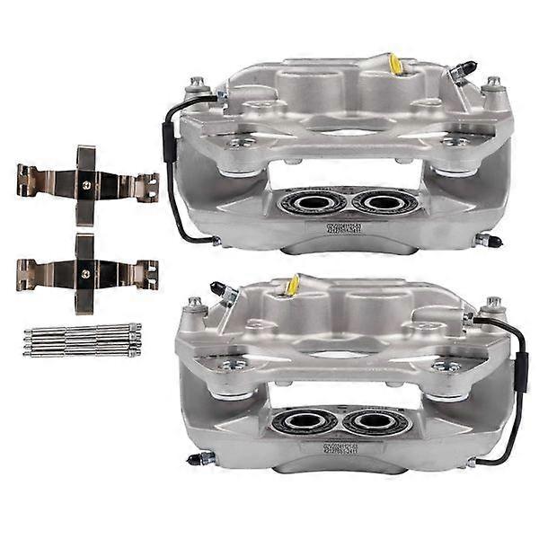 Pair Front Brake Calipers for 15-20 Porsche Macan Base GTS S Turbo Left & Right 95B615123F 95B615124F