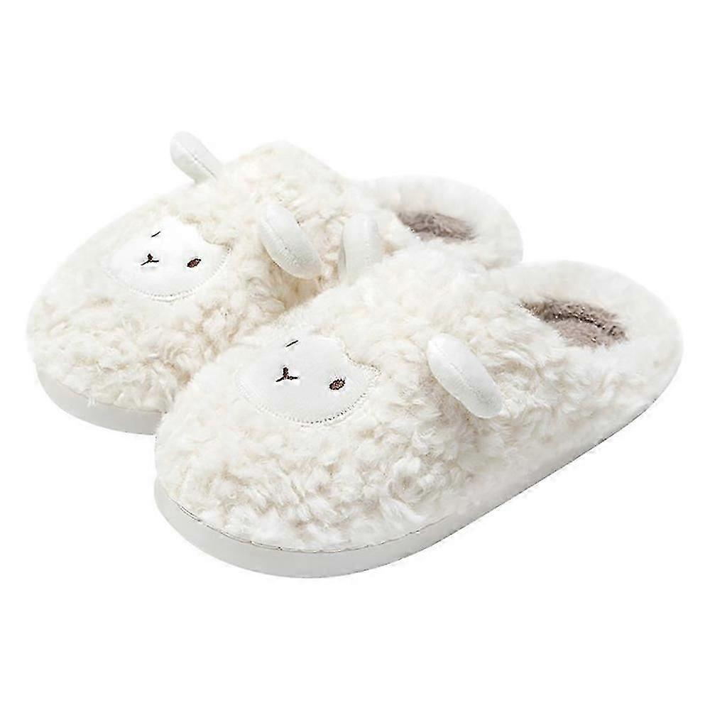 Soft Plush Slippers Slippers with Super Cute Cartoon Sheep compatible with Winter Autumn Spring