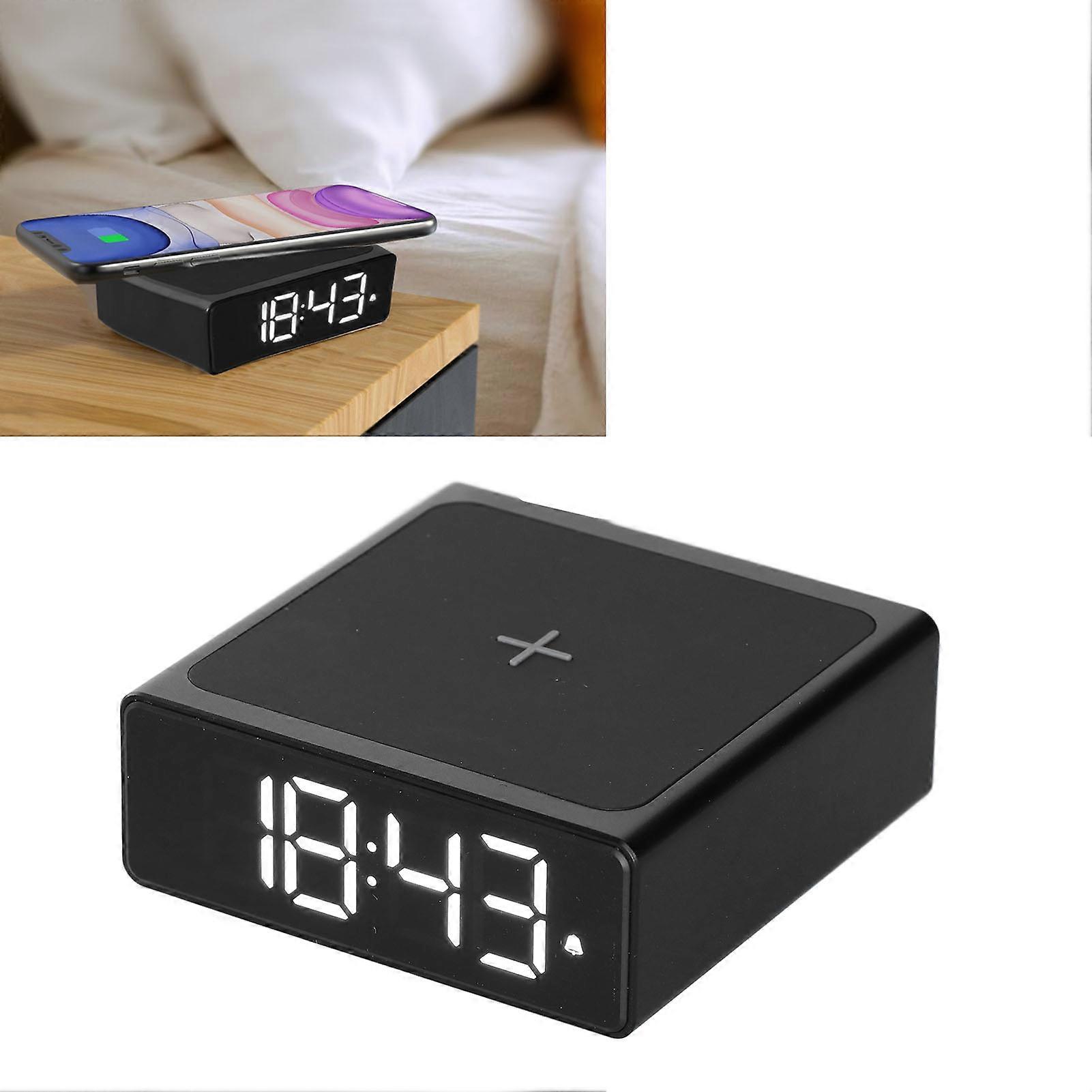 Digital Alarm Clock 3 In1 LED Desktop Digital Clock with Wireless Charging USB Power Supply for Bedroom Bedside Office