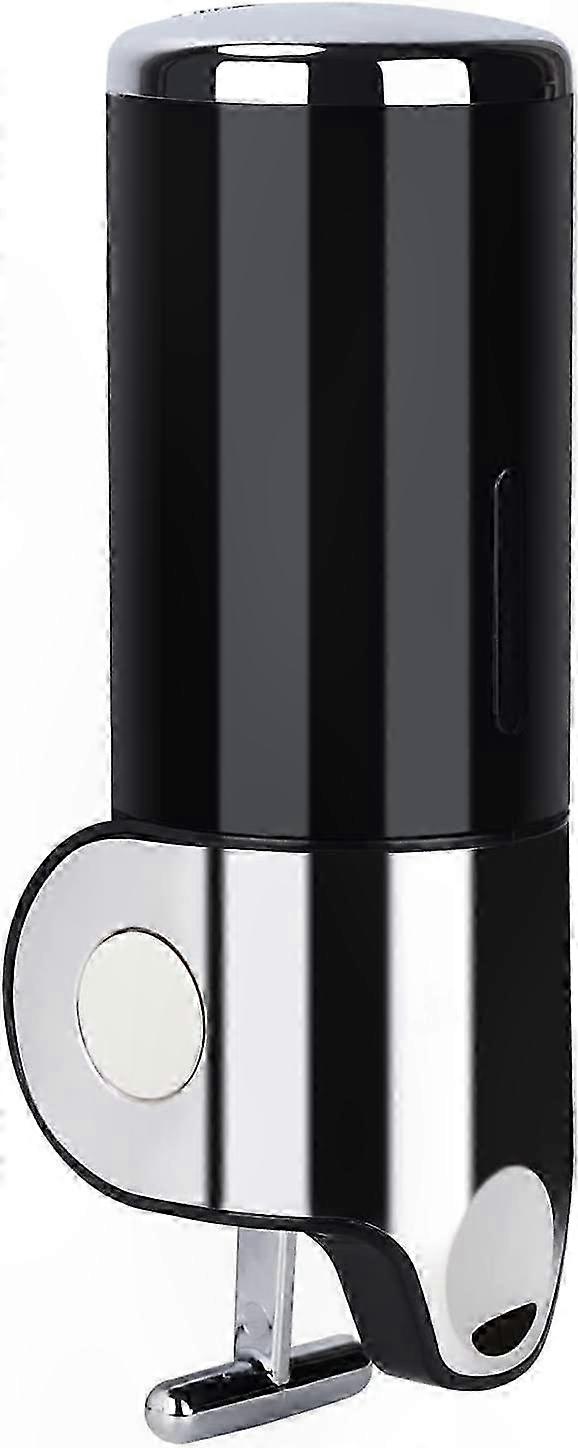 Black Wall-Mounted Soap and Shampoo Dispenser, 500ml Capacity for Home Use