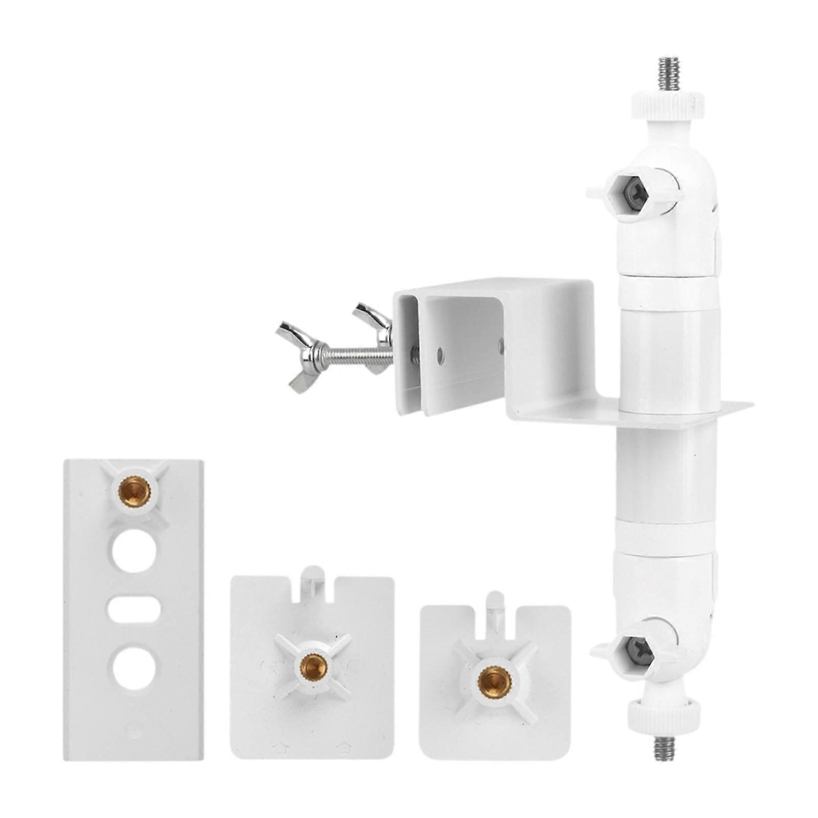 Security Camera Gutter Mount, Outdoor Bracket For Surveillance, WeatherResistant Metal, Adjustable Rotating Clip, White