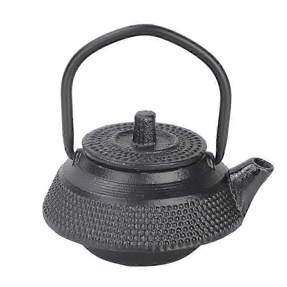 0.3L Mini Cast Iron Flat Bottom Teapot with Handle