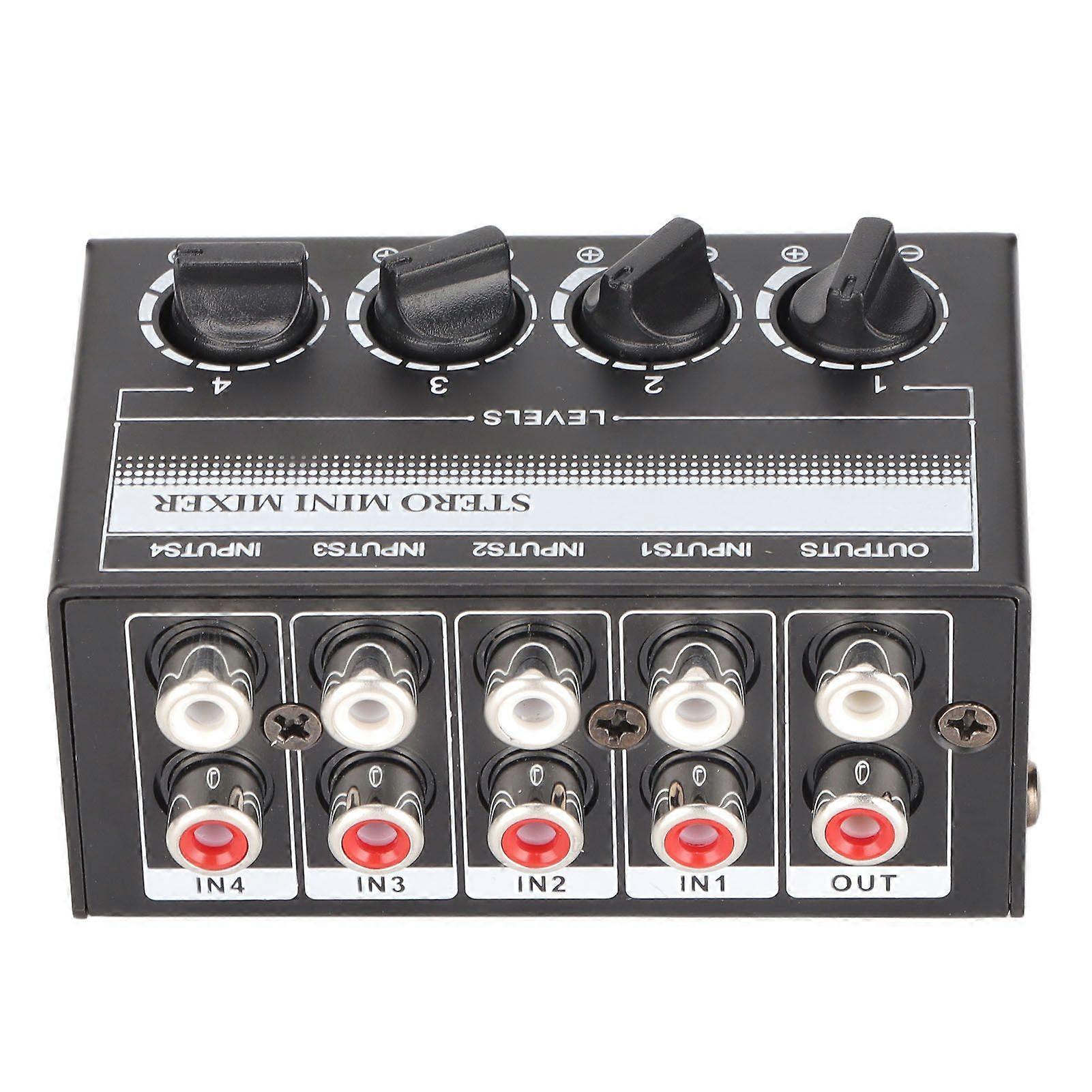 CX400 4 Channel Passive Mixer Portable Professional Stereo Mini Mixer for Recording Studio Console Stage Small Club
