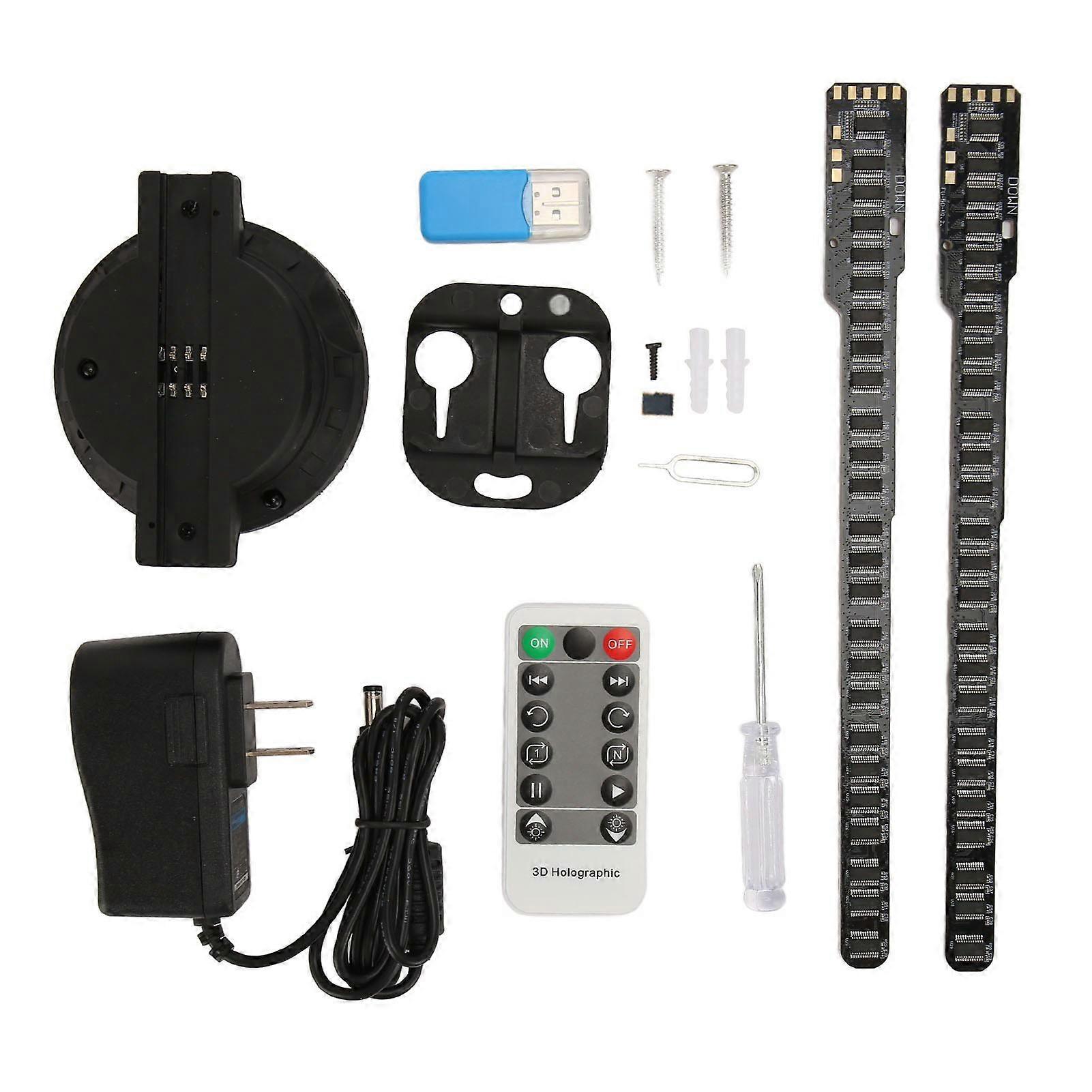 3D Holographic Fan 276 LEDs WiFi APP Control Hologram Projector Fan Windows Android for IOS 19.7in