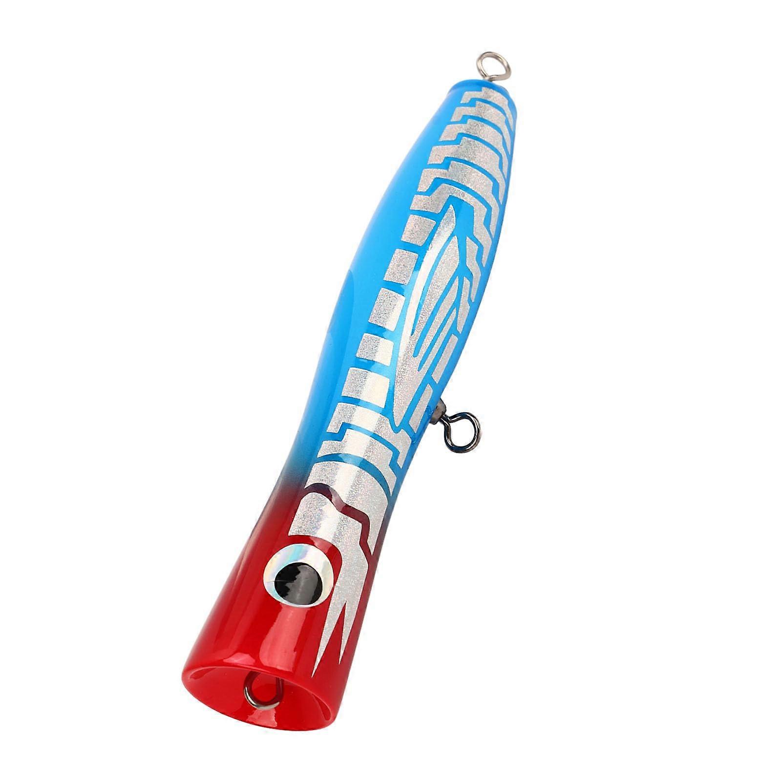 Reflective Large Popper Fishing Lure 7.1Inch 3Ounce Basswood Body LongDistance Casting Bass And Tuna Model 01