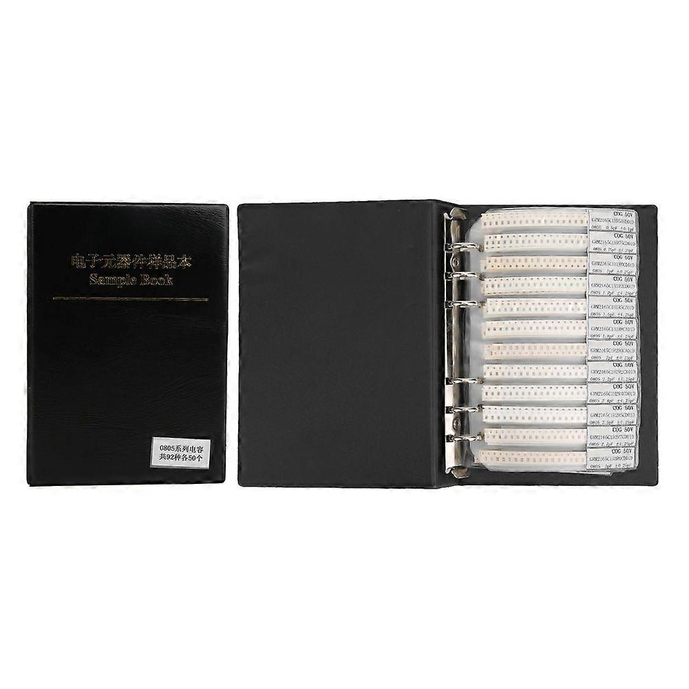 0805 Series 92 Types Capacitors Electronic Components Kit Plastic Sample Book Black