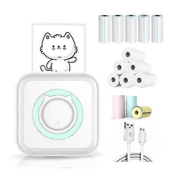 Mini Pocket Sticker Printer, Bluetooth Wireless Portable Mobile Pri...