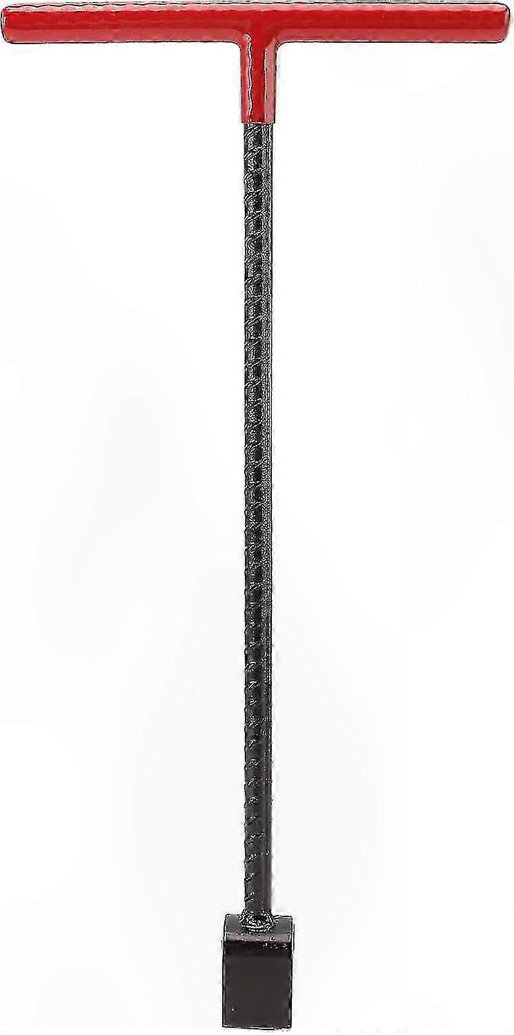 Durable 4-in-1 Valve Wrench Tool, Heavy-Duty Steel Water Meter Key for Plumbing and Shut Off, Yellow Finish