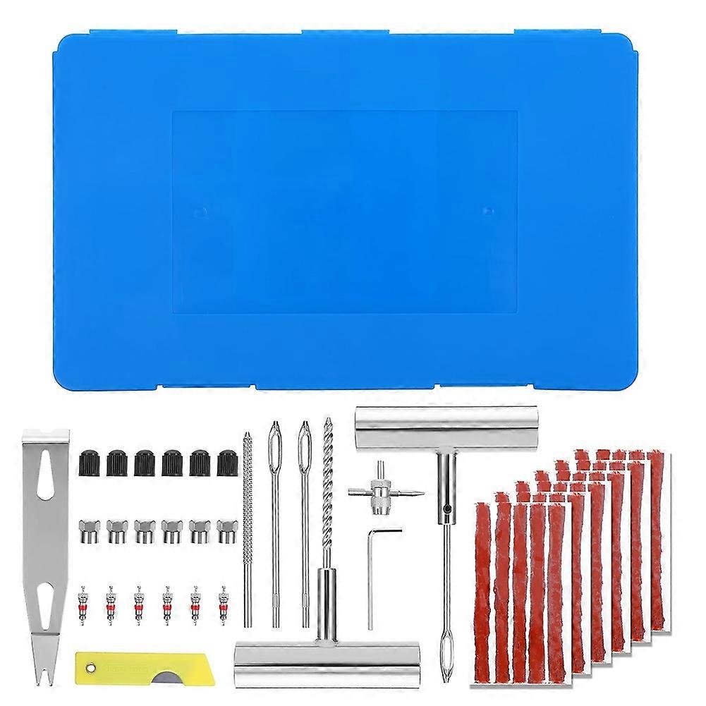 58 PCS Universal Tire Repair Tools, Tire Repair Kit, Easy to Use and Well Packaged, for Emergency Situations Perfect