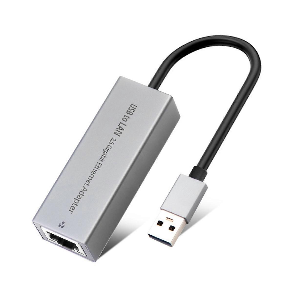 2500Mbps USB Network Adapter Ethernet Adapter 2.5Gbps Gigabit Lan USB C to RJ45 Network Card for Laptop USB 3.0