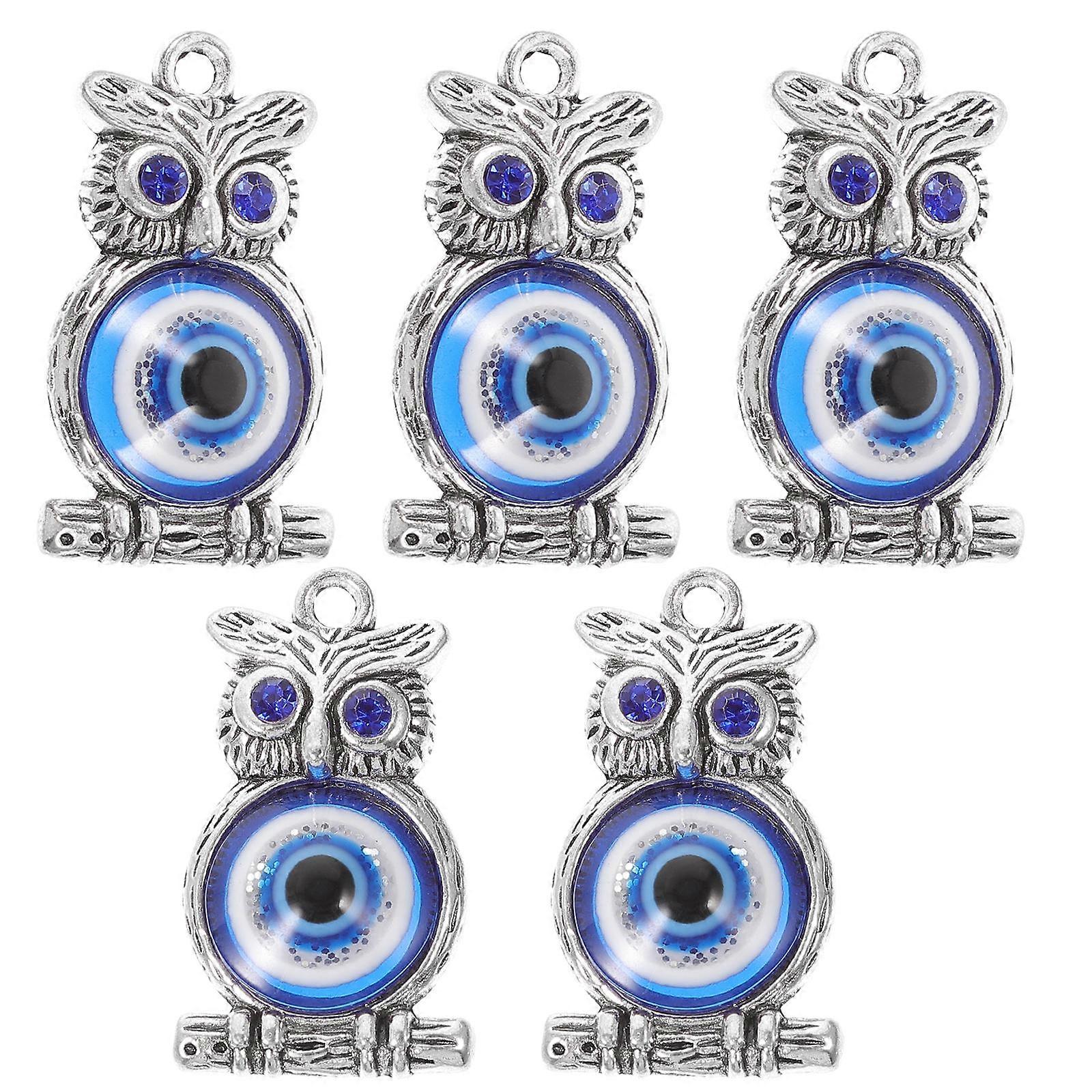 Animal Charms 5Pcs Multi Colored Evil Eye Pendants For Earring Making Ideal For Artists In DIY Projects