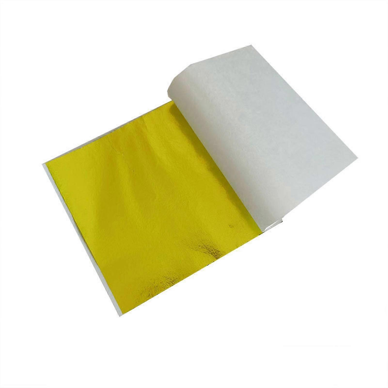 100 Sheets Decorative Gold Foil Paper for Bronzing Crafts