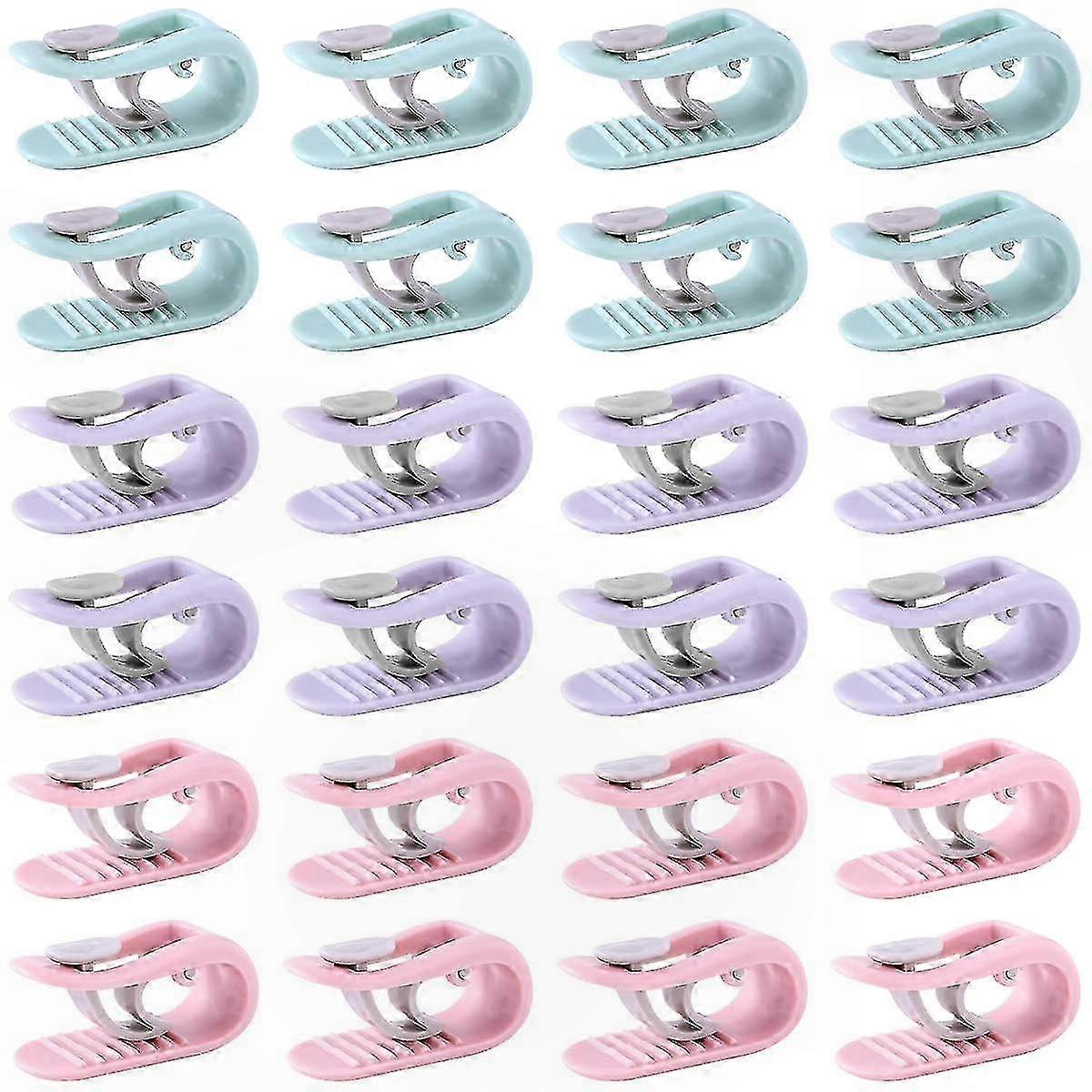 24-Pack Duvet Fasteners, Non-Slip Bed Sheet Clips, Elastic Comforter Grippers to Secure Duvet in Place