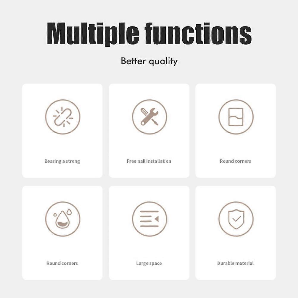 Space Man Floating Shelf Wall Rack ABS+PP 30x21x13cm White Gray