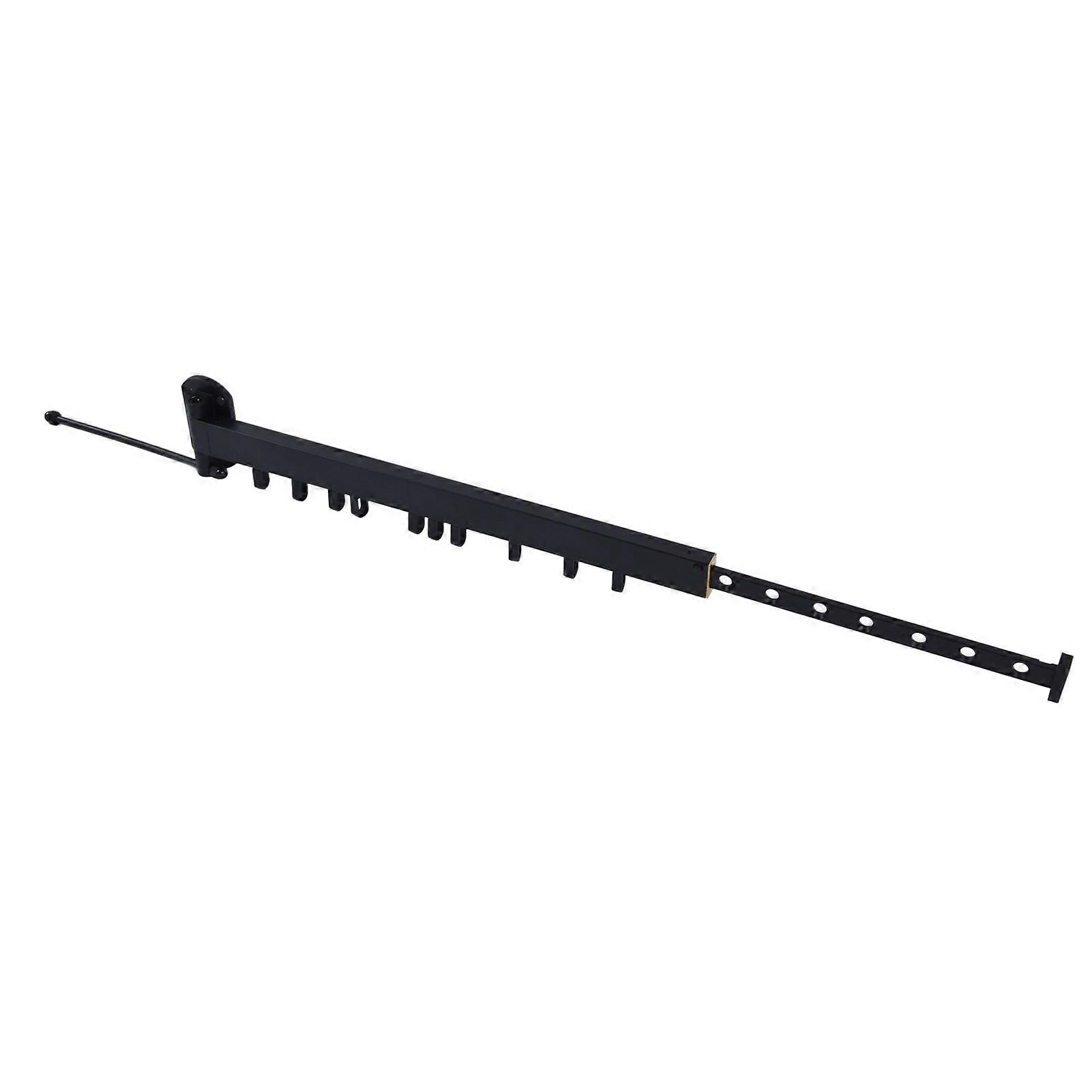 Wall-Mounted Laundry Rack 90kg Load with 20 Hooks, 79.8cm Black