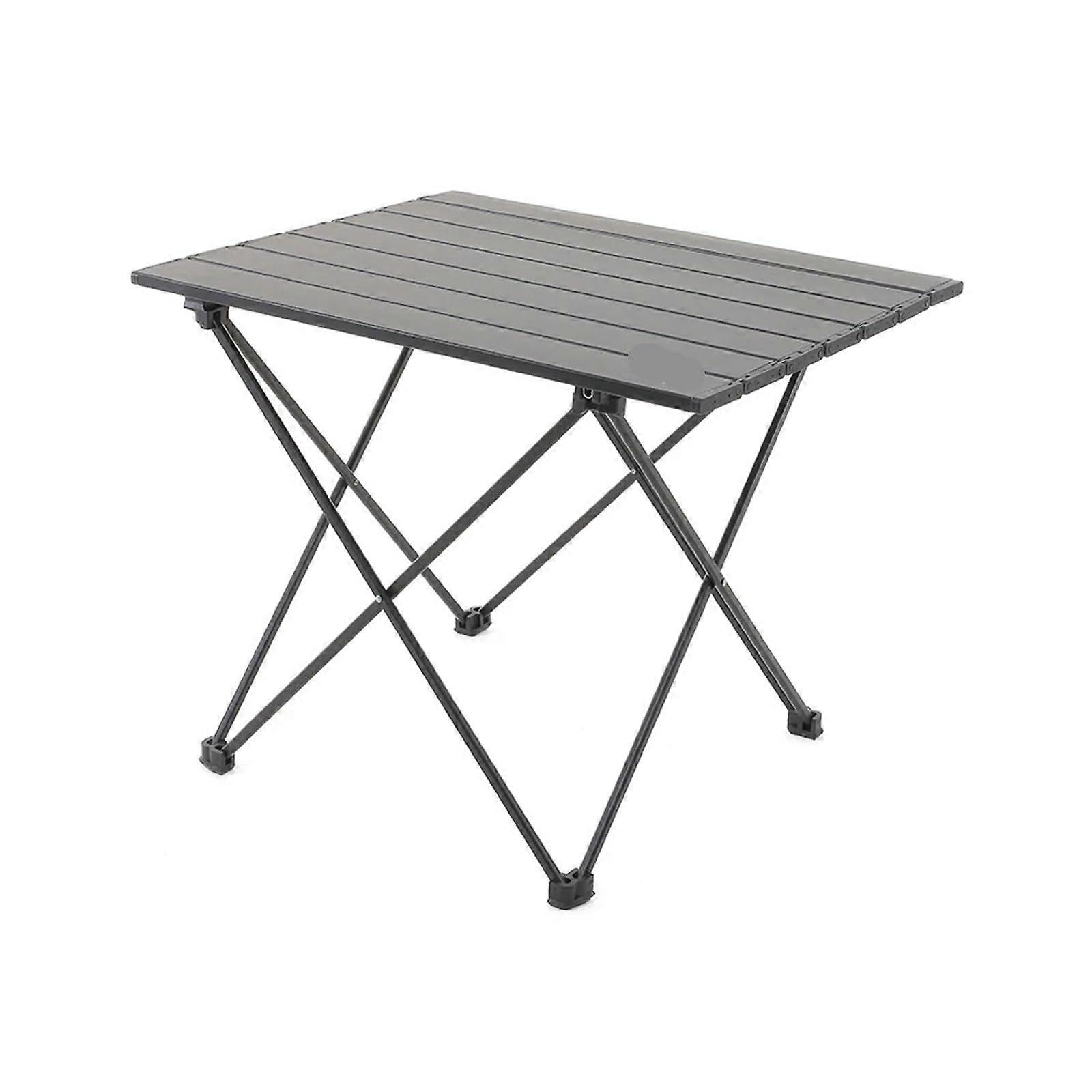 Camping Table Aluminium Portable Folding Table For Outdoor Camping Garden Picnic Black