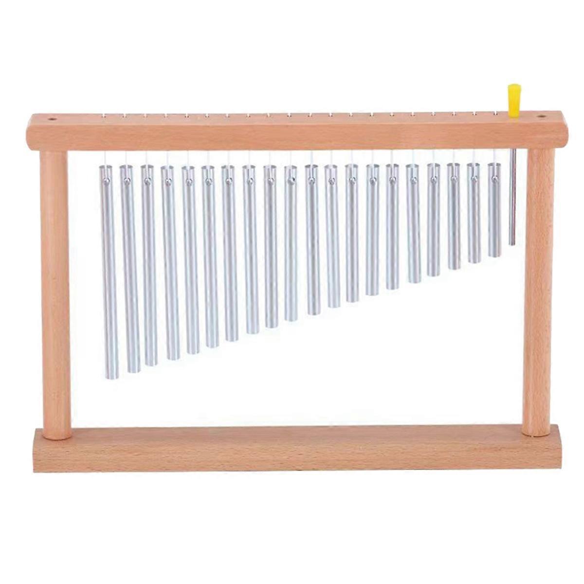 Sound Beam Standing Wooden Frame Playing Wind Chime 20 Tone Wind Chimes with Stick Percussion Instrument Decoration A