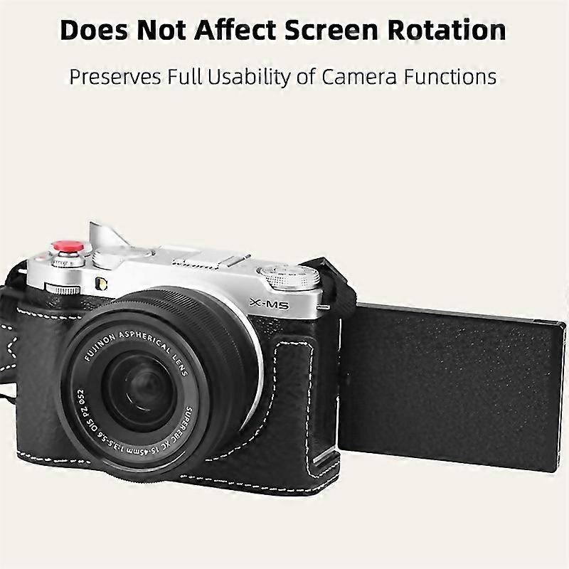 For Fuji Xm5 Camera Protective Leather Case For Fuji Camera Bag Shoulder Strap Lanyard Base Accesso