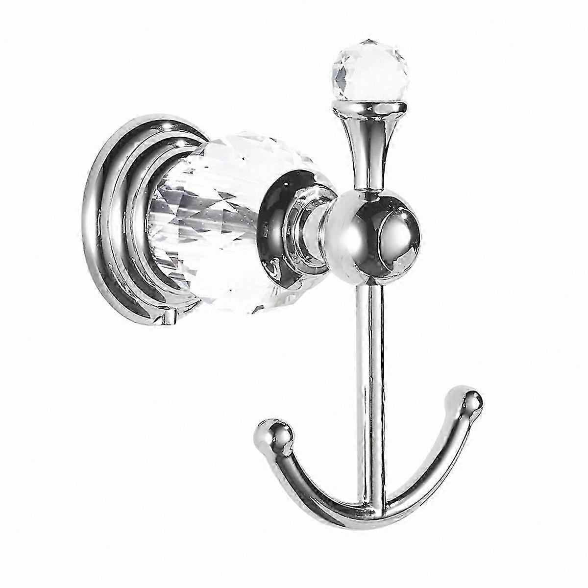 Silver Robe Hanger, Crystal Bathroom Hooks