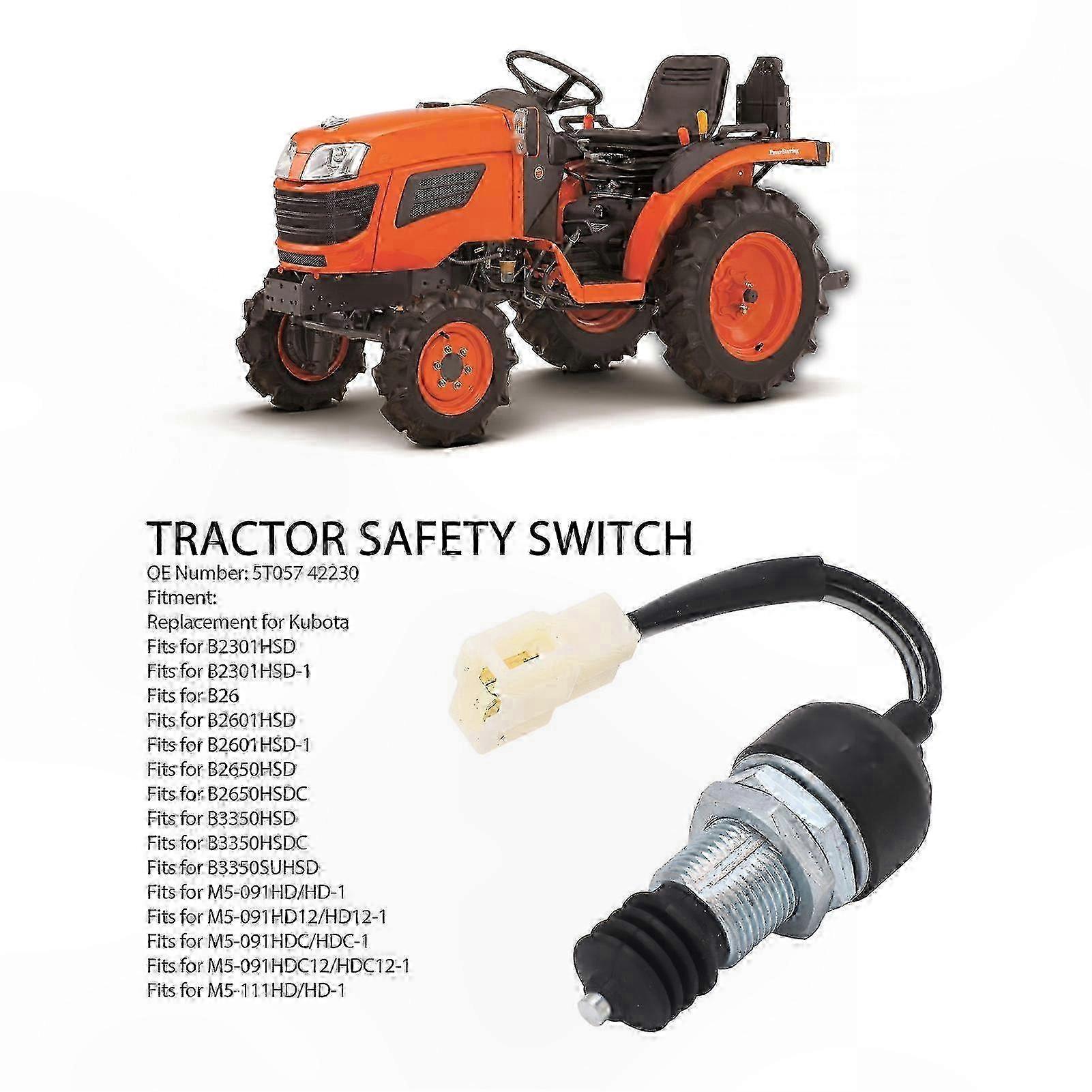 Safety Starter Replacement Ignition Switch for Compact Tractors - 5T057-Compatible Fitment
