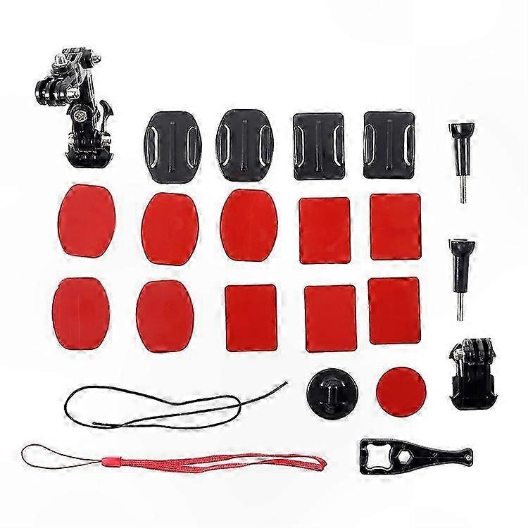 23-in-1 Helmet Mount Kit for Action Cameras with Swivel Arm and Chin Jaw Support