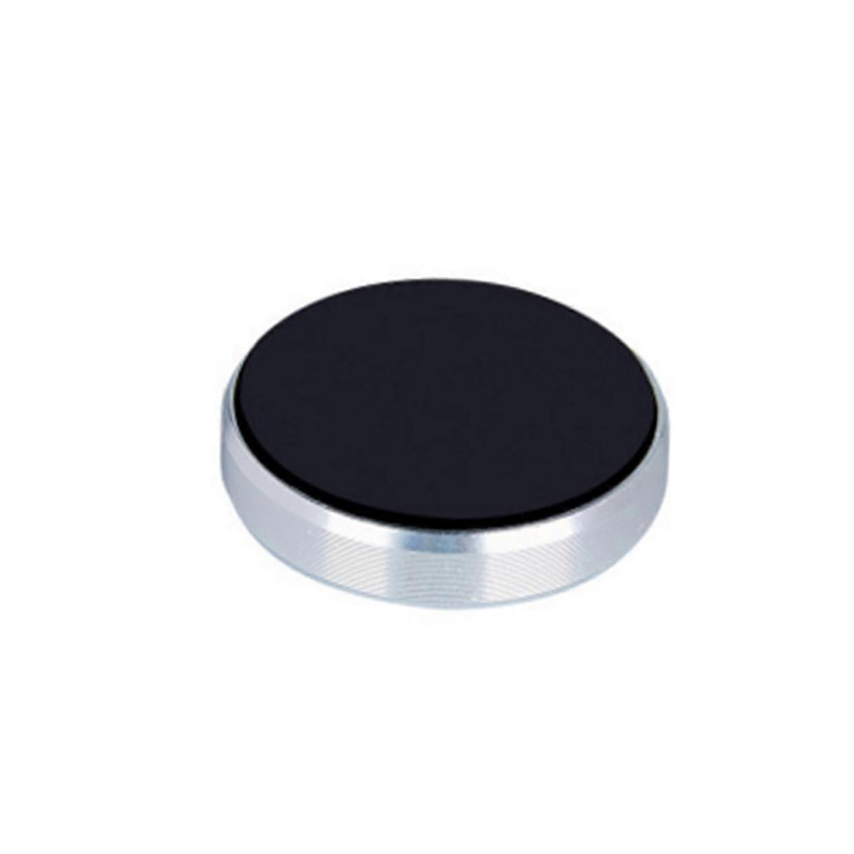 Mini Car Magnetic Dashboard Phone Mount Holder Round Silver Design Flexible Support Universal Device Compatibility