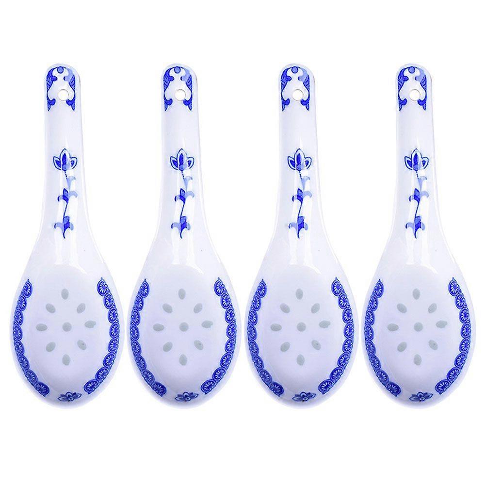 4Pcs Japanese Style Spoons Replaceable Dinner Spoons Household Soup Spoons Food Accessory