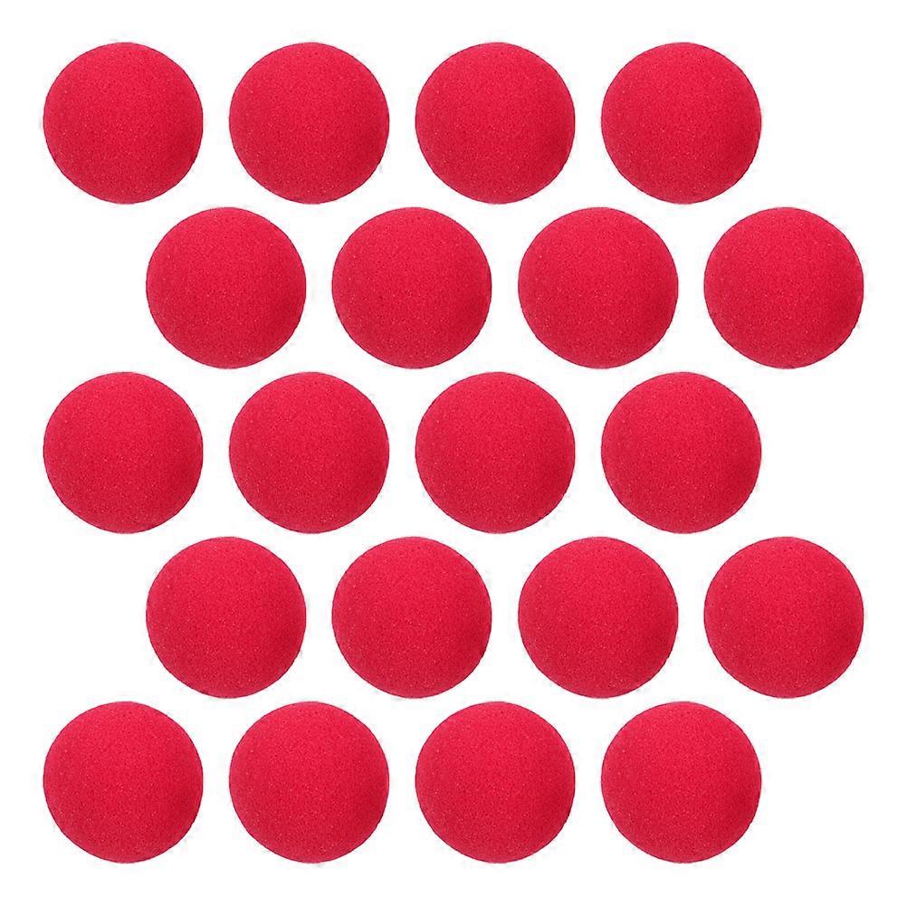 Sponge Balls Red Clown Nose for Costume Decor 20Pcs Stage Show Halloween Accessory
