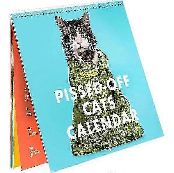 2025 Pissed-off Cats Calendar, Funny Cat Wall Calendar 2025, 12 Month Cat Calendar, Funny Sassy Holiday Gift For Cat Lovers
