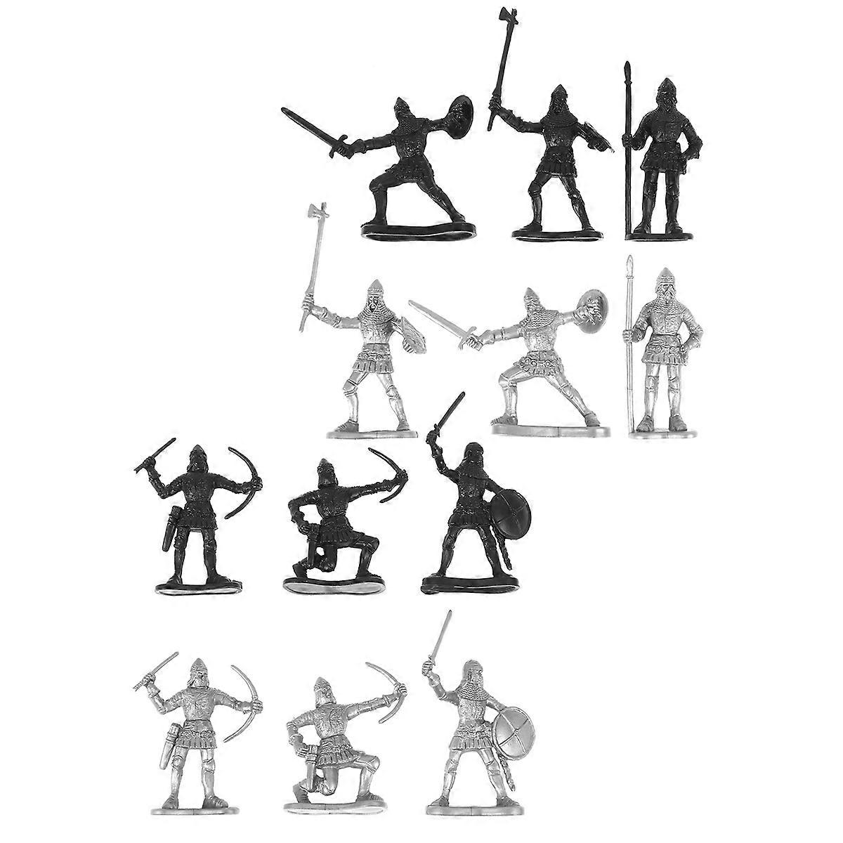 Toy Soldier Medieval Soldier Model for Decoration 60Pcs Assorted