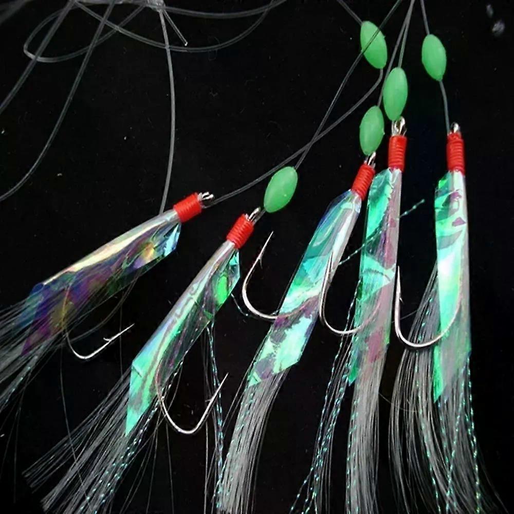 5 Pcs/Set Multi-Color Soft Silverskin Fishing Lure Set Imitation Fish Shrimp Bait with Crystal Barbed Hook for Variety Fish