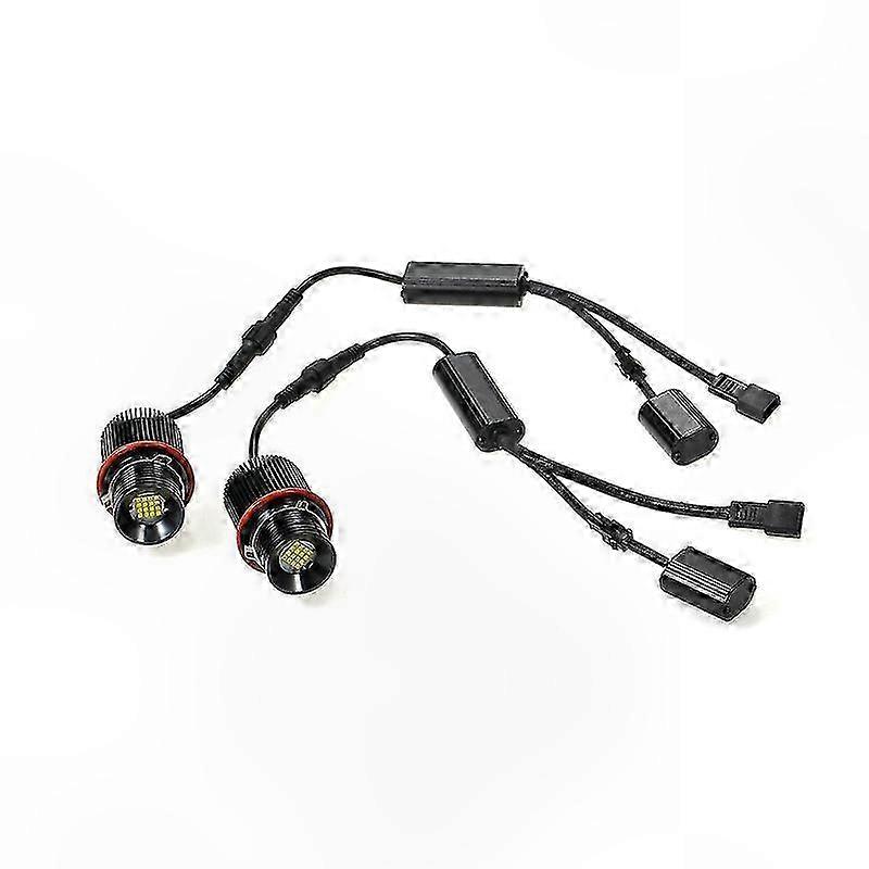 40W LED Halo Ring Marker Lights with 16 SMD Bulbs for E39 E53 E60 E46 Replacement White