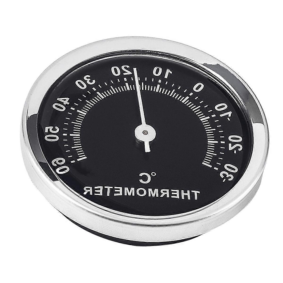 Black Wall-Mounted Digital Temperature Gauge for Measuring Use 2Pcs